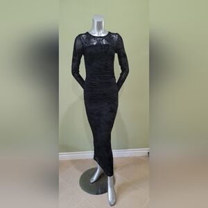 Elegant Black Floral Dress